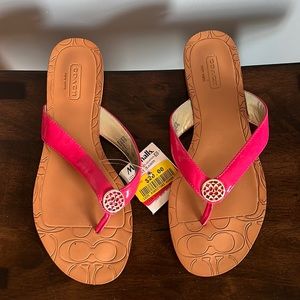 Pink Coach Sandals/Flip-flops